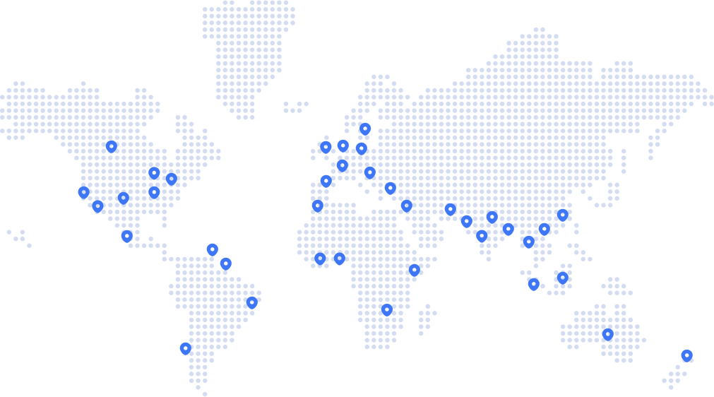Global community map showing trader locations worldwide